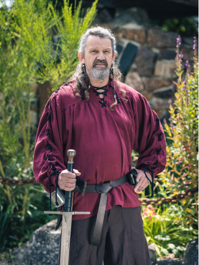 Trollfelsen Mittelalter Gewandung Hemd Jack Maroon